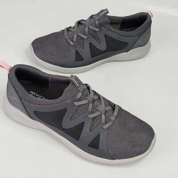 Skechers Women’s Slip On Sneakers Gray Memory Foam Comfort Size 11 - Picture 1 of 9